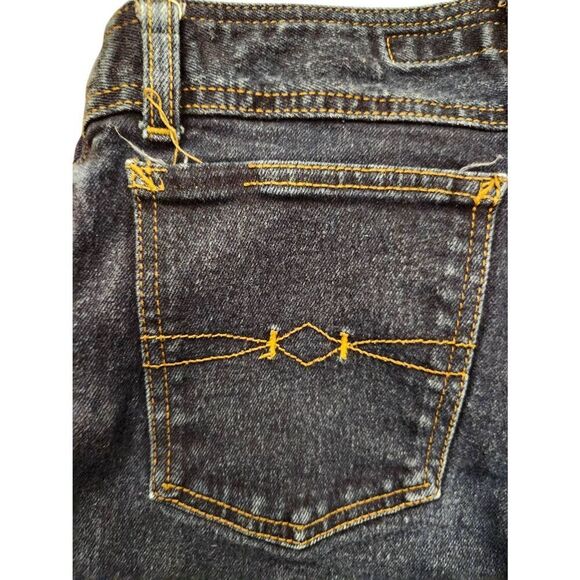 MUDD Flare Y2K Jeans women's size 7 (29x32) Low-Rise dark wash Zip button denim - Picture 10 of 10